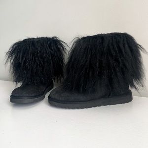 UGG Black Furry Winter Boots